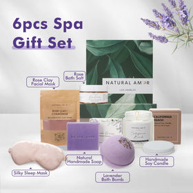 Natural Amor bath bomb held in hand demonstrating fizzing action and easy tub use for relaxation