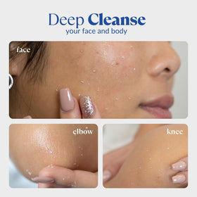 NATURAL AQUA GEL CURE close-up of gel forming tiny rolls for gentle exfoliation