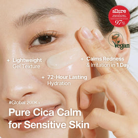 NATURAL DERMA PROJECT close-up gel texture highlighting fast cooling absorption