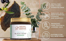 Natural Elephant open 7oz jar showing paste texture and easy scoop benefit