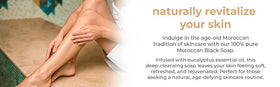 Natural Elephant close-up of black soap texture highlighting gentle exfoliation