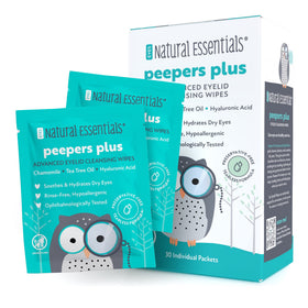 Natural Essentials product front packaging showing 30 wipes and benefits