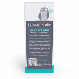 Natural Essentials on bathroom counter showing daily eyelid-care routine