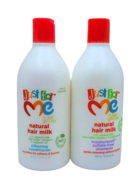 Generic front packaging showing Natural Hair Milk duo and kid-friendly design for easy use