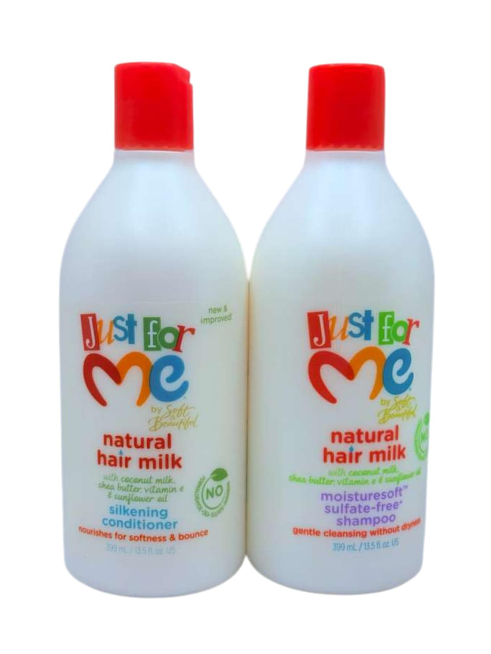 Generic front packaging showing Natural Hair Milk duo and kid-friendly design for easy use