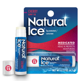 Natural Ice cherry front packaging showing tube and cherry flavor benefit