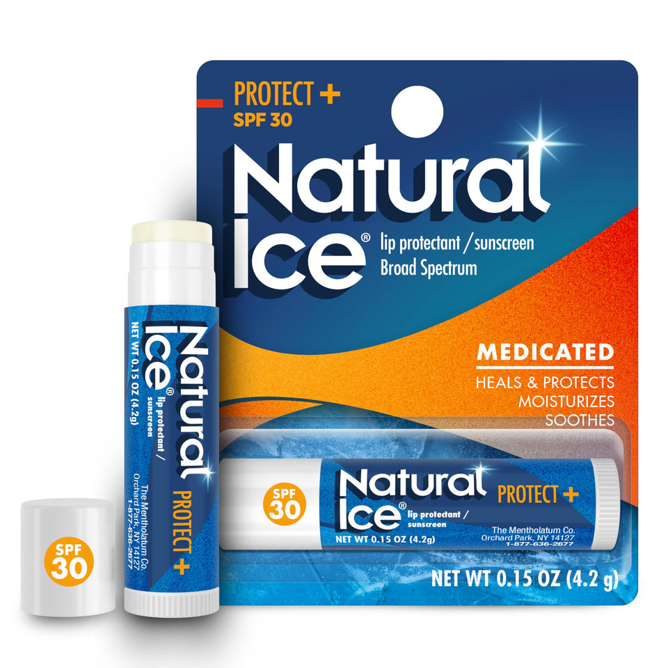 Natural Ice front tube showing product branding and sunscreen benefit