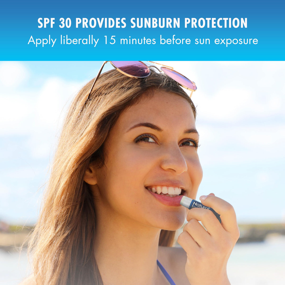 Natural Ice label detail highlighting SPF 30 and ingredient information