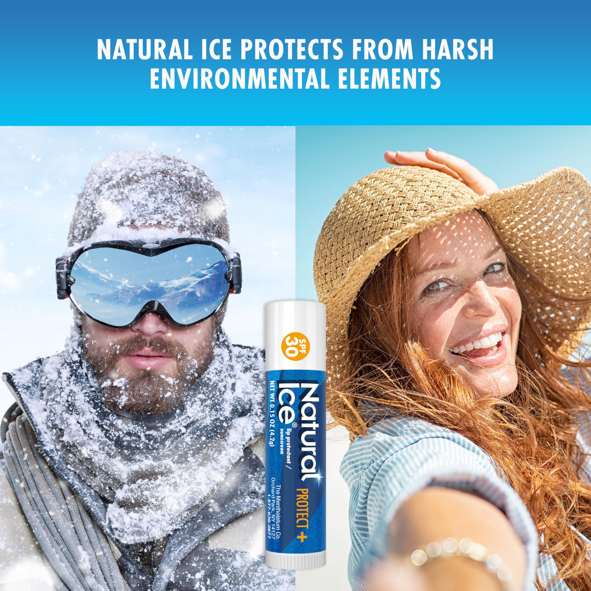 Natural Ice balm texture close-up displaying smooth moisturizing finish