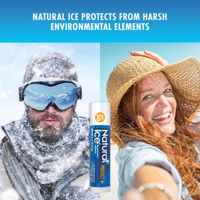 Natural Ice balm texture close-up displaying smooth moisturizing finish