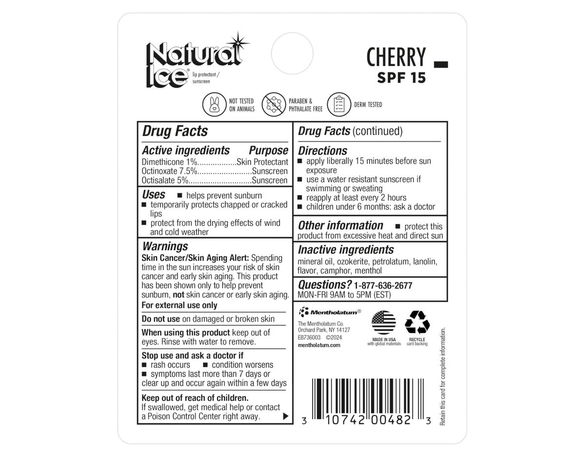 Natural Ice balm texture close-up demonstrating smooth glide and soothing relief