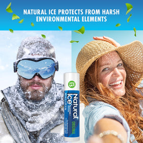 Natural Ice balm texture close-up highlighting smooth glide and moisturizing oils