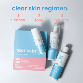 natural outcome foam cleanser pump close-up demonstrating gentle lather