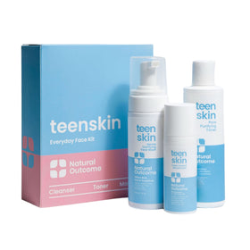 natural outcome front packaging showing full teen kit and clear benefits