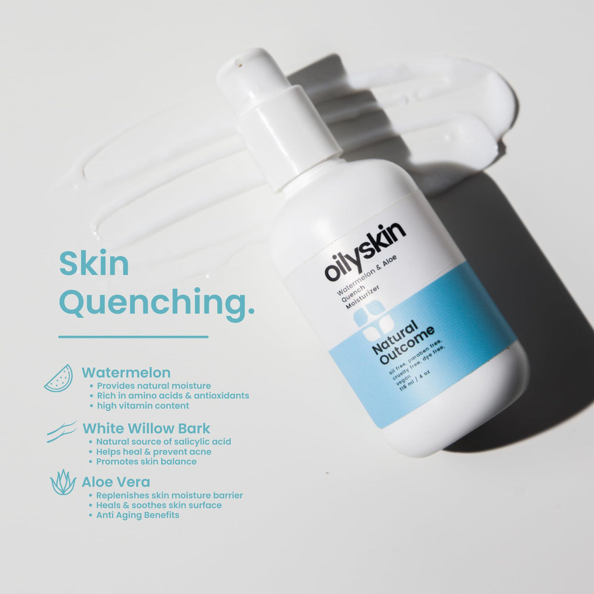 natural outcome applied in hand demonstrating quick absorption benefit