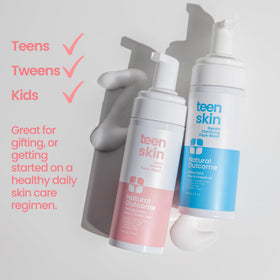 natural outcome pump dispensing foam onto hand demonstrating easy, mess-free use