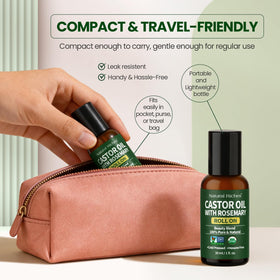 Natural Riches being applied to eyebrow displaying targeted application and grooming benefit