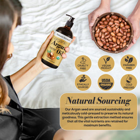Natural Riches using argan oil on face for lightweight daily hydration