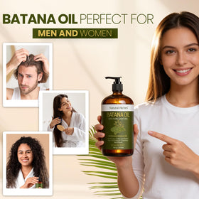 Natural Riches bottle held in hand showing true size and generous volume
