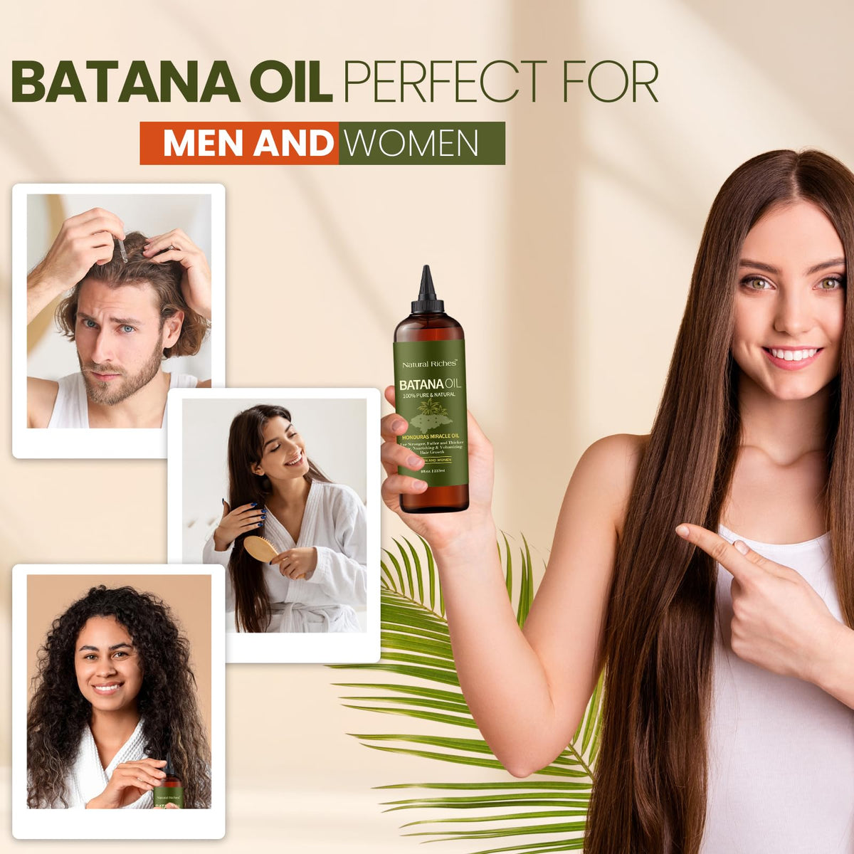 Natural Riches oil on scalp during massage to improve scalp health