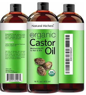 Natural Riches amber bottle close-up protecting oil from light for longer shelf life