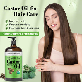 Natural Riches applying oil to scalp demonstrating nourishing action