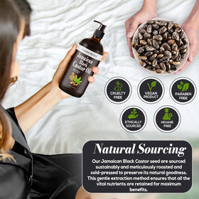 Natural Riches oil on fingers treating cuticles and nails to moisturize and strengthen