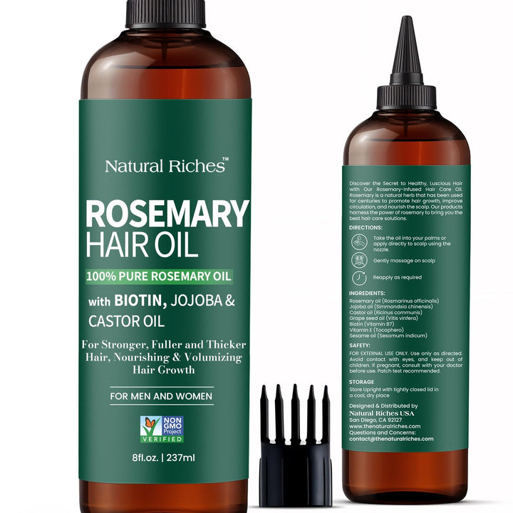 Natural Riches front bottle label showing product identity and volume
