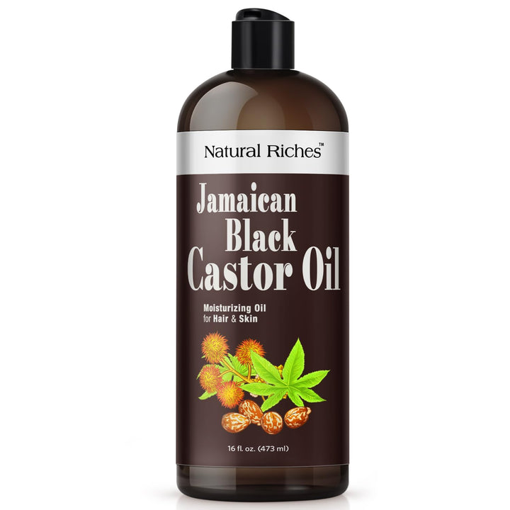 Natural Riches front label bottle showing product and benefits