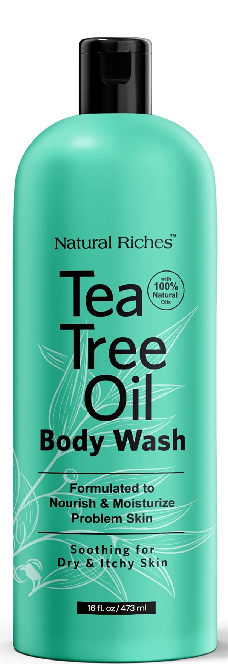 Natural Riches front bottle shot showing clean packaging and size benefit
