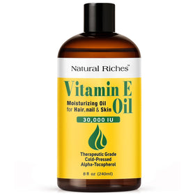 Natural Riches front bottle shot showing label and 8 fl oz size benefit