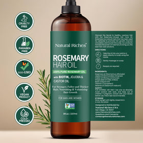 Natural Riches placed on a bathroom shelf in a lifestyle setting for daily routine