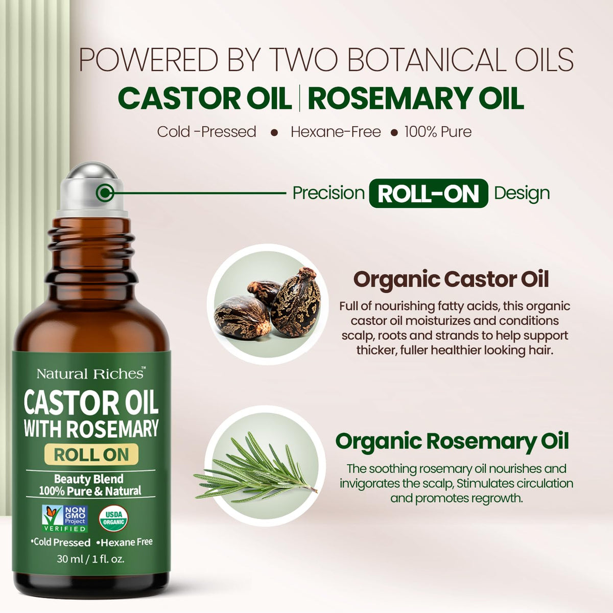 Natural Riches oil texture drop on surface showing rich consistency and nourishing benefit