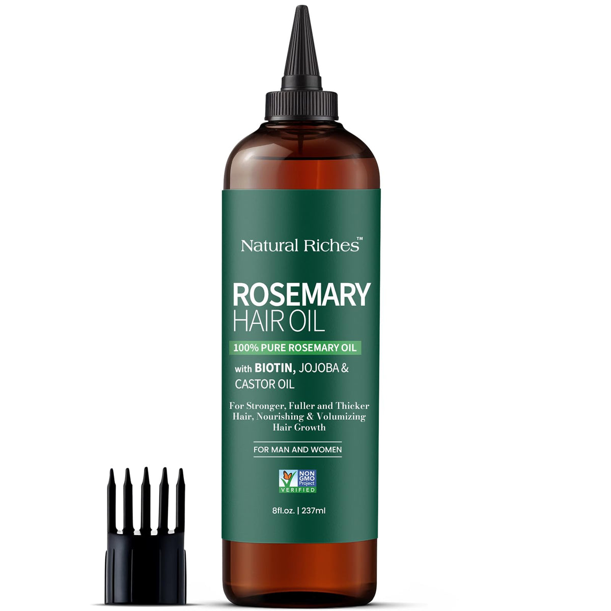 Natural Riches packaging and ingredient list emphasizing clean formula benefits