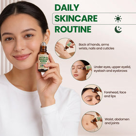 Natural Riches roll-on in travel pouch for on-the-go hydration convenience