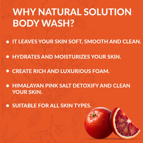 Natural Solution bottle with organic blood orange extract for uplifting scent