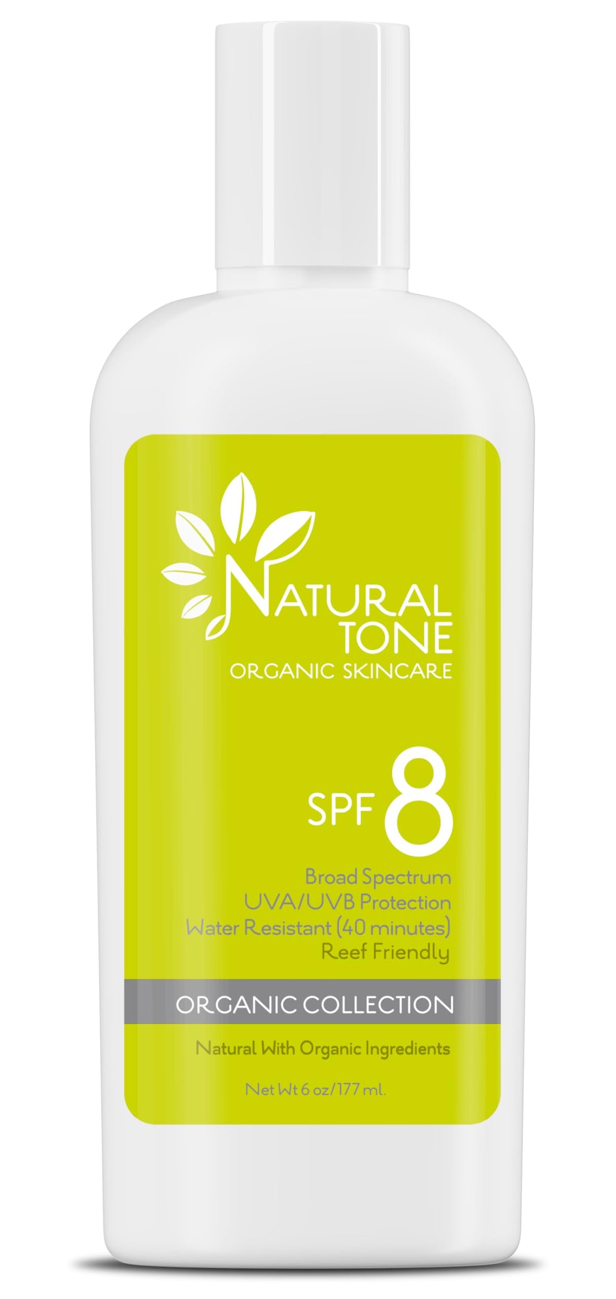 Natural Tone front packaging showing SPF8 sunscreen for daily protection