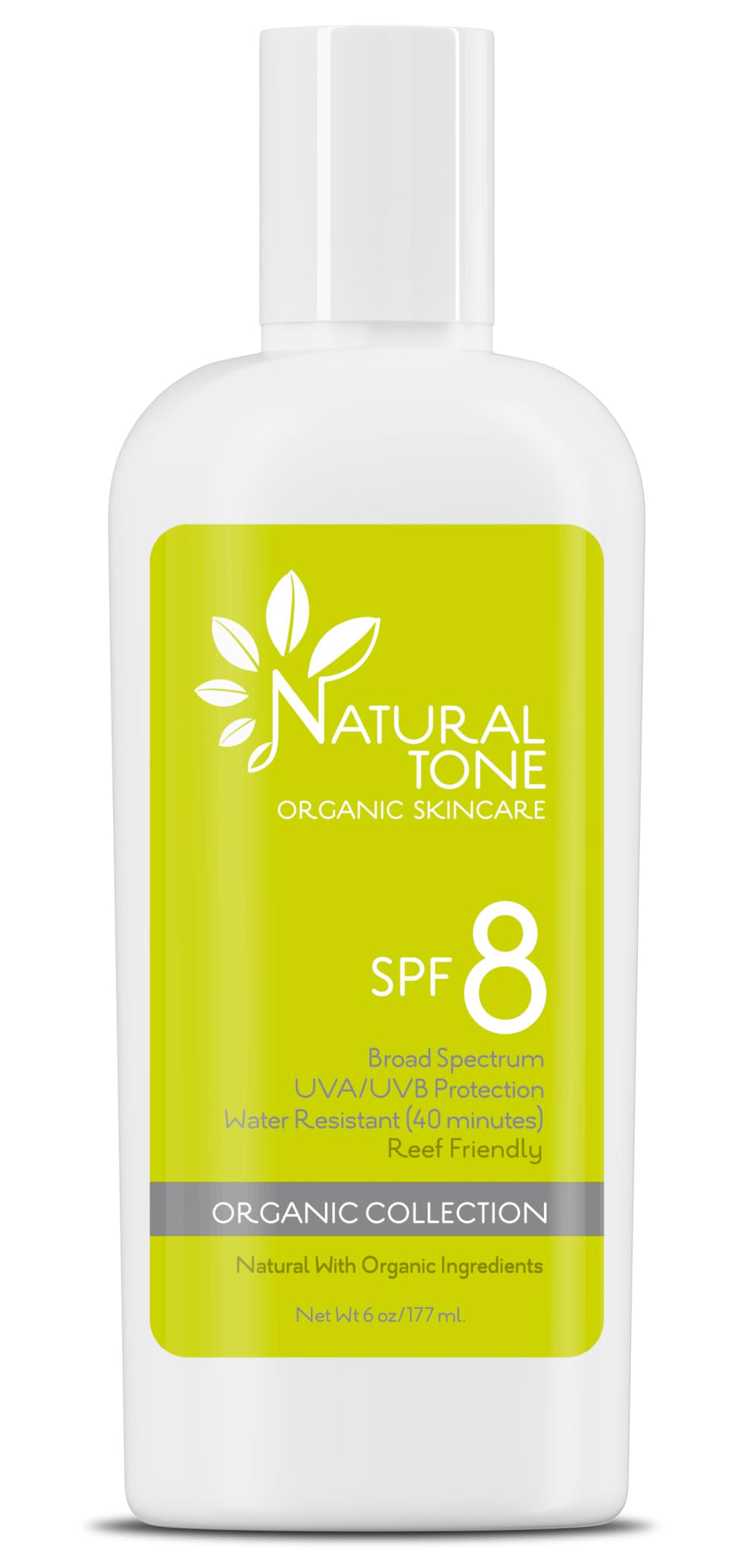 Natural Tone front packaging showing SPF8 sunscreen for daily protection