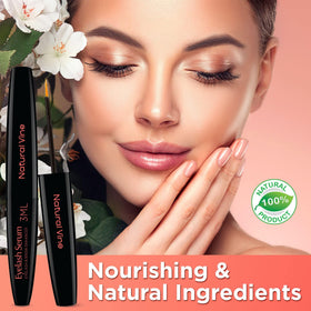 Natural Vine label and ingredient list, emphasizes vegan cruelty-free benefits