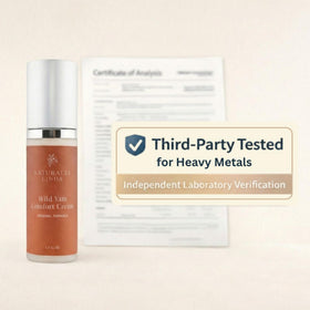 NATURALLY LINDA application on arm demonstrating easy absorption benefit