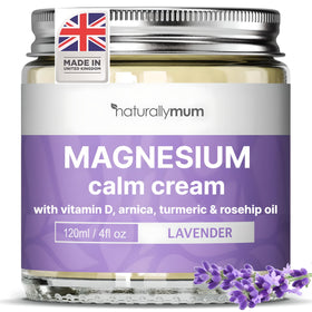 NaturallyMum front packaging showing jar and calming lavender scent benefit