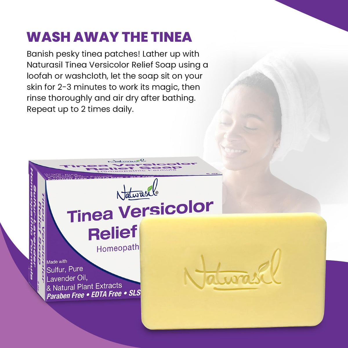 Naturasil soap in hand illustrating 5 oz size and portability