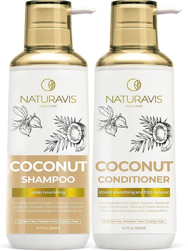 NATURAVIS front packaging showing hydrating shampoo and conditioner benefits