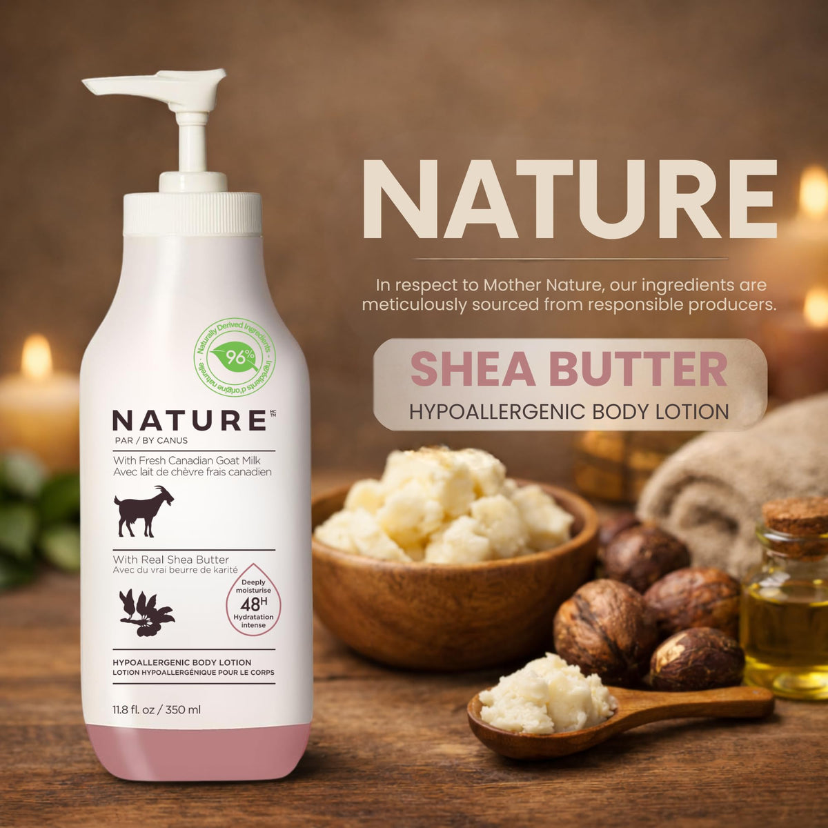 Nature by Canus cream texture close-up highlighting rich, non-greasy feel
