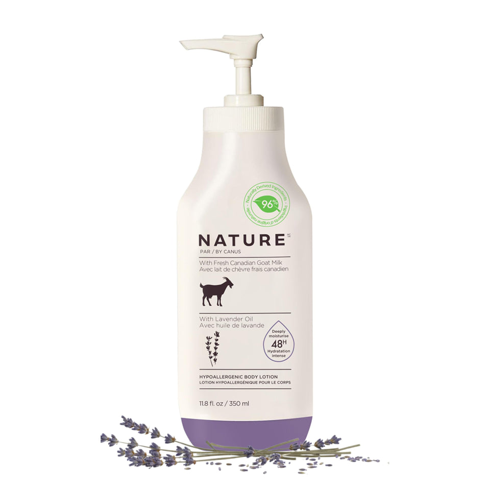 Nature by Canus front bottle view showing product and packaging benefits