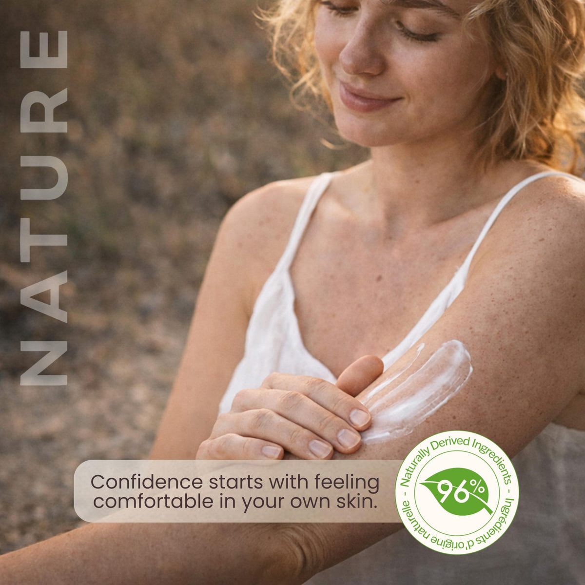 Nature by Canus lotion applied on hand demonstrating quick hydration benefit