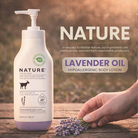 Nature by Canus lotion texture close-up highlighting creamy absorbency