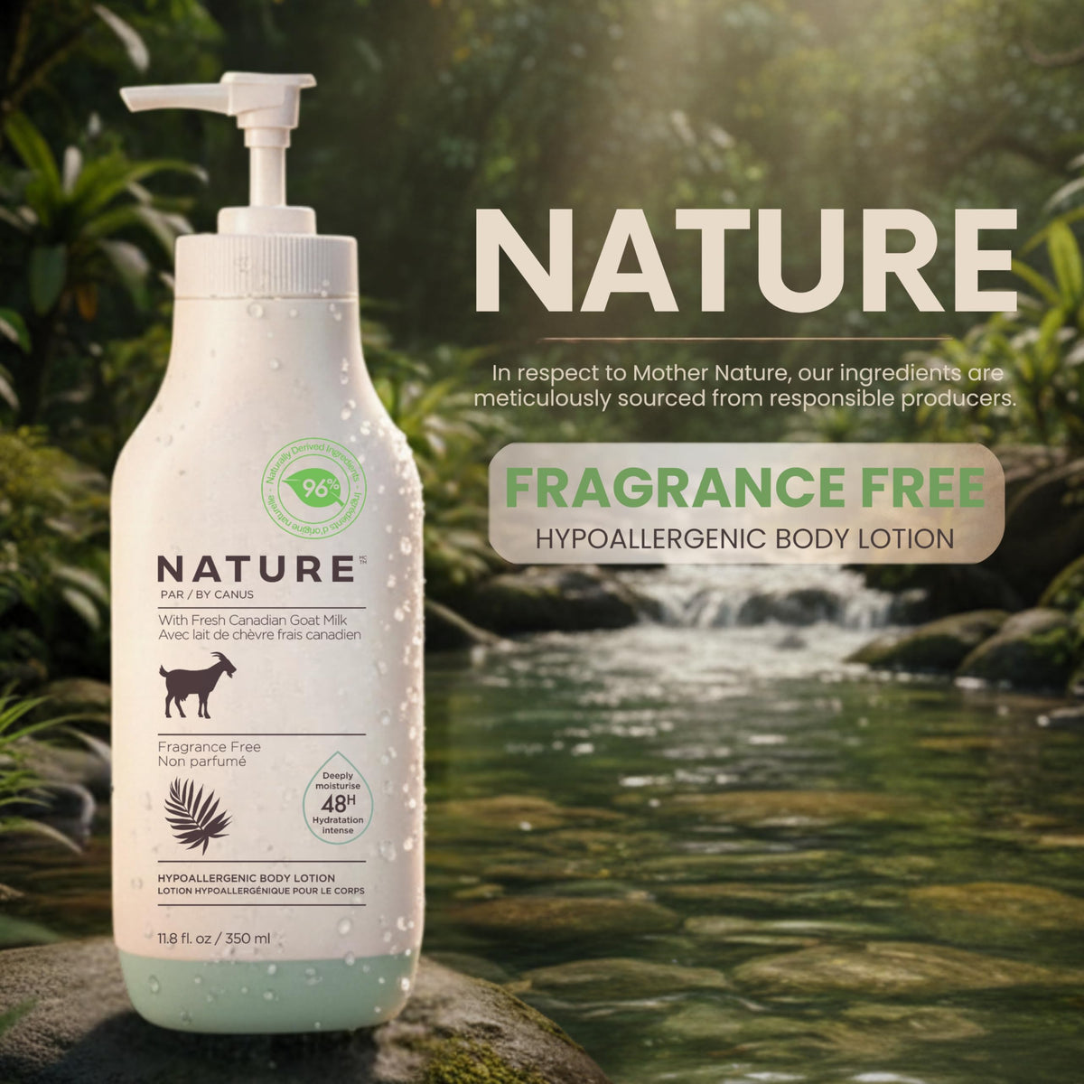 Nature by Canus pump close-up for easy dispensing and convenient use