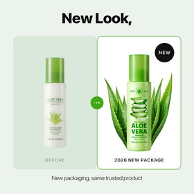 Close-up texture of Nature Republic aloe emulsion highlighting lightweight absorption