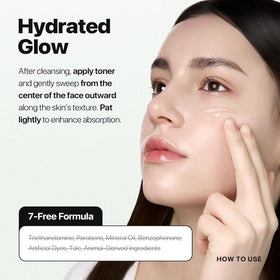 Nature Republic toner on bathroom shelf in routine setting promoting daily hydration